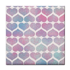 Multicolored Hearts Face Towel by SychEva