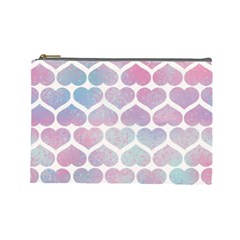 Multicolored Hearts Cosmetic Bag (large) by SychEva