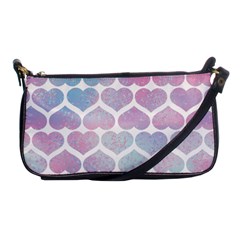 Multicolored Hearts Shoulder Clutch Bag by SychEva