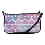 Multicolored Hearts Shoulder Clutch Bag Front