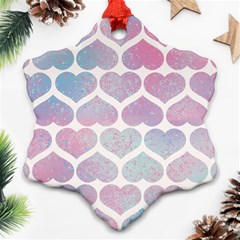 Multicolored Hearts Ornament (snowflake) by SychEva