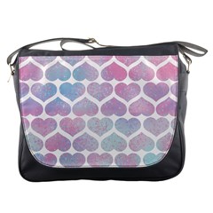 Multicolored Hearts Messenger Bag by SychEva