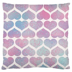 Multicolored Hearts Large Cushion Case (one Side) by SychEva