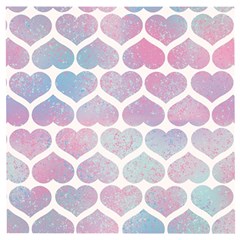 Multicolored Hearts Wooden Puzzle Square