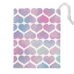 Multicolored Hearts Drawstring Pouch (4xl)