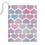 Multicolored Hearts Drawstring Pouch (5XL) Back