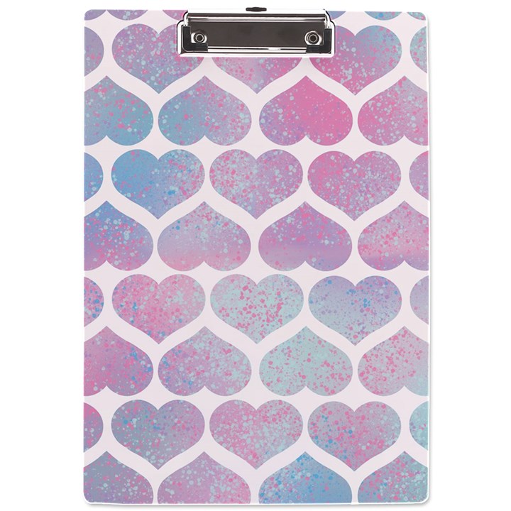 Multicolored Hearts A4 Clipboard