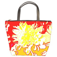 Red And Yellow Floral Bucket Bag by 3cl3ctix