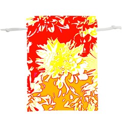 Red And Yellow Floral  Lightweight Drawstring Pouch (xl) by 3cl3ctix