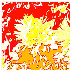 Red And Yellow Floral Lightweight Scarf 