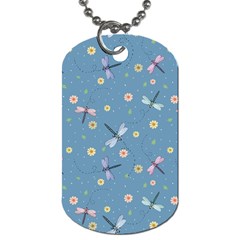 Cute Dragonflies In Spring Dog Tag (two Sides) by SychEva