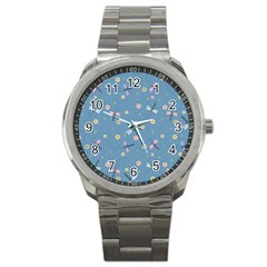 Cute Dragonflies In Spring Sport Metal Watch by SychEva