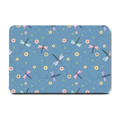 Cute Dragonflies In Spring Small Doormat  by SychEva