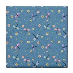 Cute Dragonflies In Spring Face Towel by SychEva