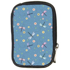 Cute Dragonflies In Spring Compact Camera Leather Case by SychEva