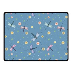 Cute Dragonflies In Spring Fleece Blanket (small) by SychEva