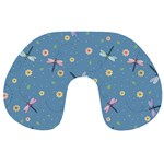 Cute Dragonflies In Spring Travel Neck Pillow Front