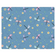 Cute Dragonflies In Spring Double Sided Flano Blanket (medium)  by SychEva