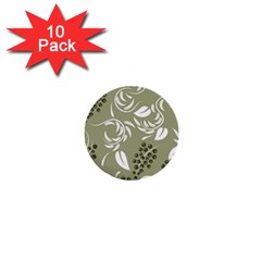 Folk flowers print Floral pattern Ethnic art 1  Mini Buttons (10 pack) 