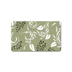 Folk flowers print Floral pattern Ethnic art Magnet (Name Card)