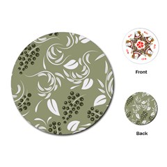 Folk flowers print Floral pattern Ethnic art Playing Cards Single Design (Round)