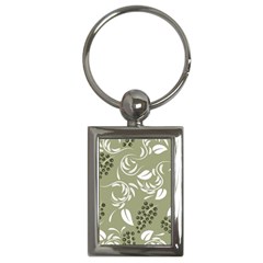 Folk Flowers Print Floral Pattern Ethnic Art Key Chain (rectangle) by Eskimos