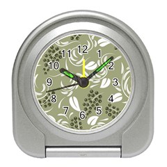 Folk Flowers Print Floral Pattern Ethnic Art Travel Alarm Clock by Eskimos