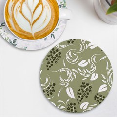 Folk Flowers Print Floral Pattern Ethnic Art Uv Print Round Tile Coaster