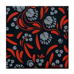 Folk Flowers Print Floral Pattern Ethnic Art Tile Coaster by Eskimos