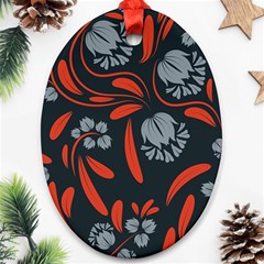 Folk Flowers Print Floral Pattern Ethnic Art Ornament (oval) by Eskimos