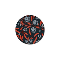 Folk Flowers Print Floral Pattern Ethnic Art Golf Ball Marker by Eskimos