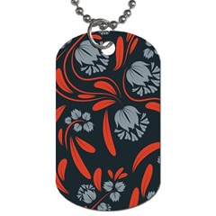 Folk Flowers Print Floral Pattern Ethnic Art Dog Tag (two Sides) by Eskimos