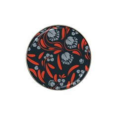 Folk Flowers Print Floral Pattern Ethnic Art Hat Clip Ball Marker (4 Pack) by Eskimos