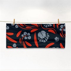 Folk Flowers Print Floral Pattern Ethnic Art Hand Towel by Eskimos