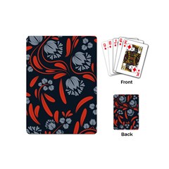 Folk Flowers Print Floral Pattern Ethnic Art Playing Cards Single Design (mini) by Eskimos