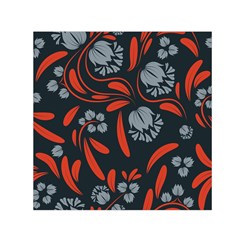 Folk Flowers Print Floral Pattern Ethnic Art Small Satin Scarf (square) by Eskimos