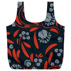 Folk Flowers Print Floral Pattern Ethnic Art Full Print Recycle Bag (xxl) by Eskimos