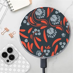 Folk Flowers Print Floral Pattern Ethnic Art Wireless Charger