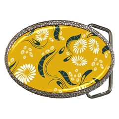 Folk Flowers Print Floral Pattern Ethnic Art Belt Buckles by Eskimos