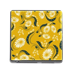 Folk Flowers Print Floral Pattern Ethnic Art Memory Card Reader (square 5 Slot) by Eskimos