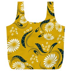 Folk Flowers Print Floral Pattern Ethnic Art Full Print Recycle Bag (xl) by Eskimos