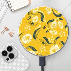 Folk Flowers Print Floral Pattern Ethnic Art Wireless Charger by Eskimos