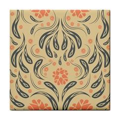 Folk flowers print Floral pattern Ethnic art Tile Coaster