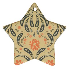 Folk Flowers Print Floral Pattern Ethnic Art Ornament (star) by Eskimos