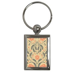 Folk flowers print Floral pattern Ethnic art Key Chain (Rectangle)