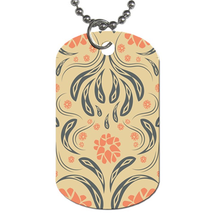 Folk flowers print Floral pattern Ethnic art Dog Tag (Two Sides)