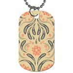 Folk flowers print Floral pattern Ethnic art Dog Tag (Two Sides) Back