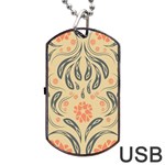 Folk flowers print Floral pattern Ethnic art Dog Tag USB Flash (One Side) Front