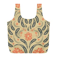 Folk flowers print Floral pattern Ethnic art Full Print Recycle Bag (L)