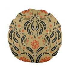 Folk flowers print Floral pattern Ethnic art Standard 15  Premium Flano Round Cushions